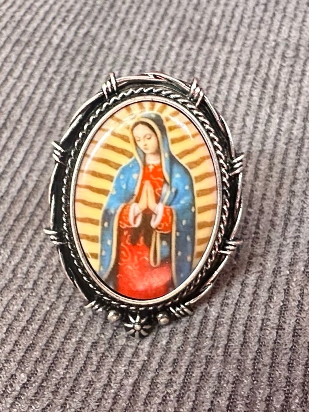 Our Lady of Guadeloupe statement ring Virgin Mary